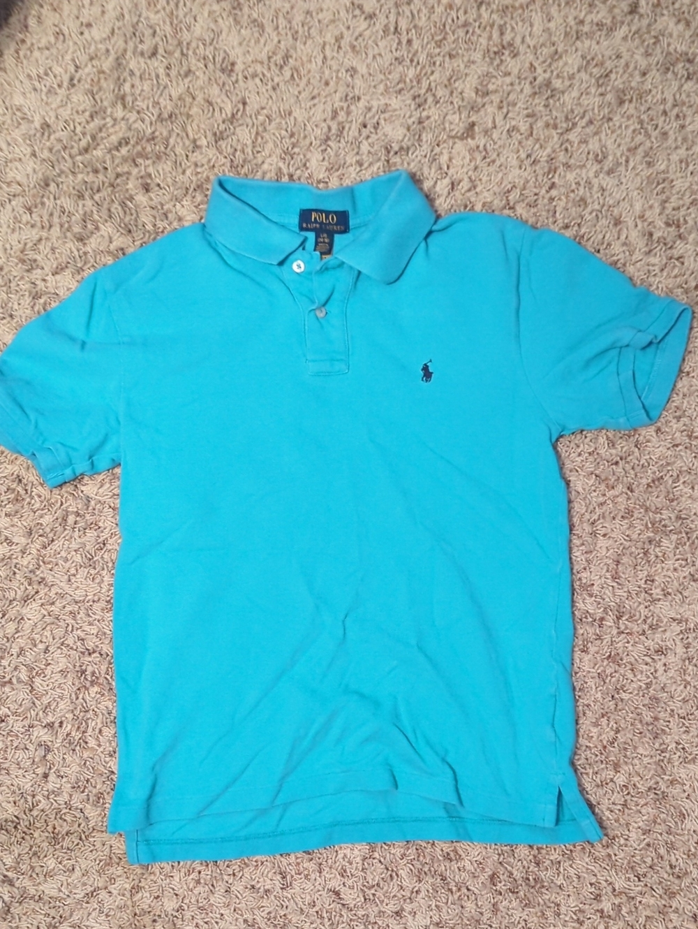 Polo by Ralph Lauren Boy's Polo Shirt - Aqua Blue